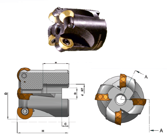 R654.21-040RPMX nástrčná fréza